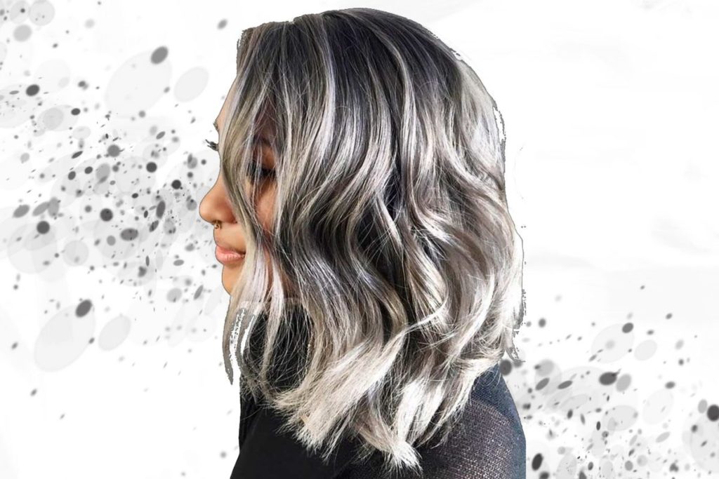 Black Hair With Silver Highlights